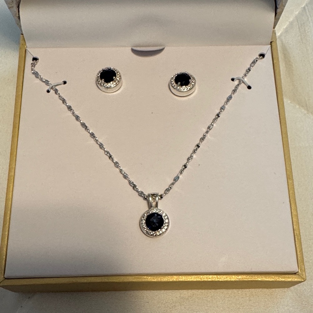Charter Club Blue and Silver Necklace Set
